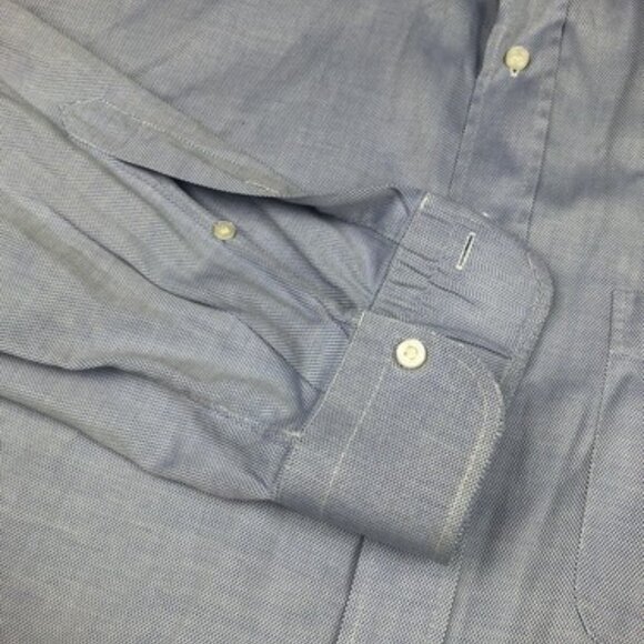 Ermenegildo Zegna Button Up Shirt Adult Large Blue White Long Sleeve Casual Men - Picture 5 of 10